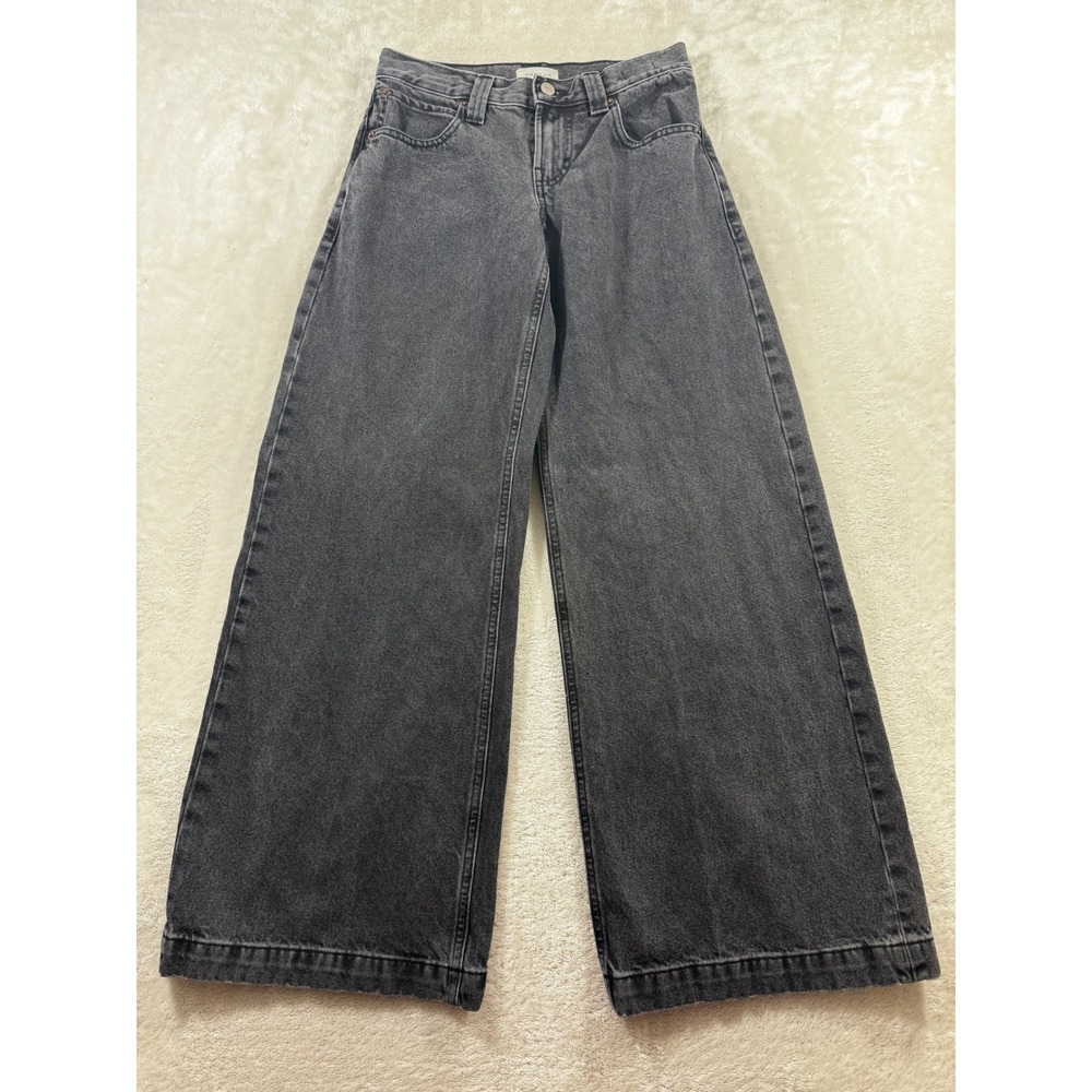 Pacsun Womens Sloane Ultra Baggy Wide Leg Black Jeans 23 Meas: 27x31
